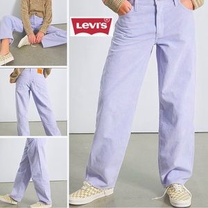 Levis baggy dad - purple cord, Size 24